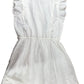 River Island White Dress 11yrs Girls Frill Collar Cotton Floral Embroidery