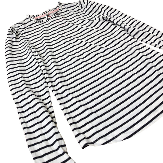 Boden Striped Long Sleeve Top Women's Soft Cotton Blend Navy White UK10