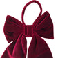 Luxury Velvet Bow Tie Sash Christmas Décor Dark Red