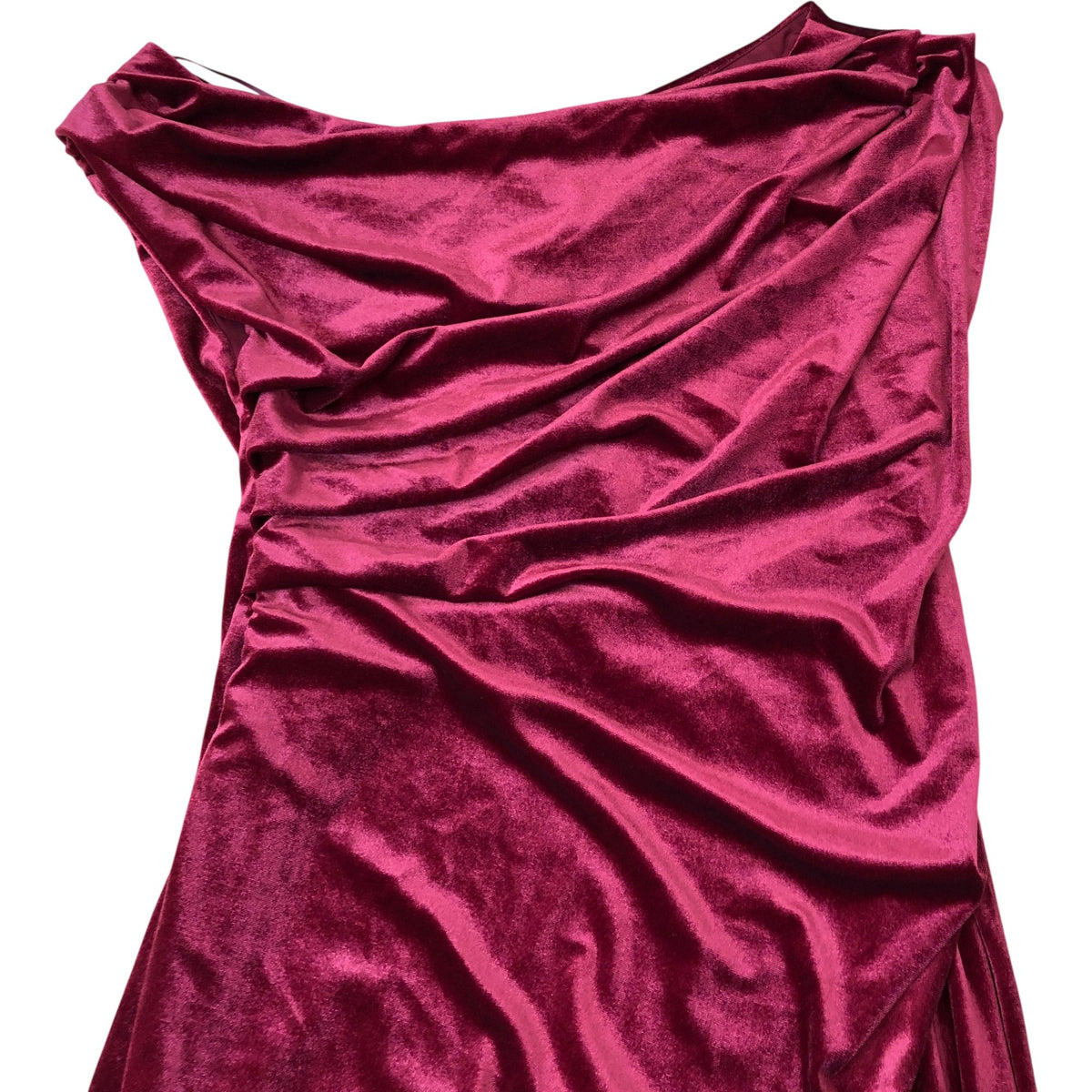 River Island Somewhere To Go Dress Women's Red Velvet Long Evening Gown Size 6