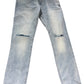 River Island Skinny Jeans W34 L32 Men's Blue Light Ripped Denim Casual Wear