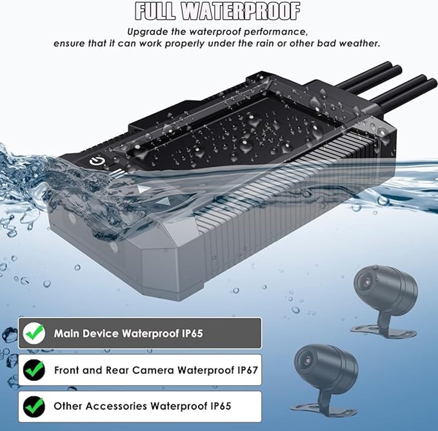 YDI Pro Motorcycle Dash Cam Dual Camera FHD 1080P WiFi Waterproof GPS