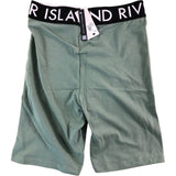 RIVER ISLAND Girls Khaki Shorts UK12 Casual Stretch Cotton Light Green