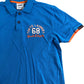 TOKYO LAUNDRY 68 Polo Shirt M Men's Blue Cotton Orange Detail