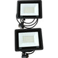 50W Waterproof Security LED Floodlights with Motion Sensor Two Pack