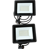 50W Waterproof Security LED Floodlights with Motion Sensor Two Pack