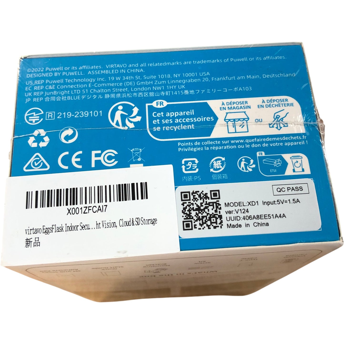 VIRTAVO EggSentry 24/7 Recording Minor Dual Lens Indoor Security Camera