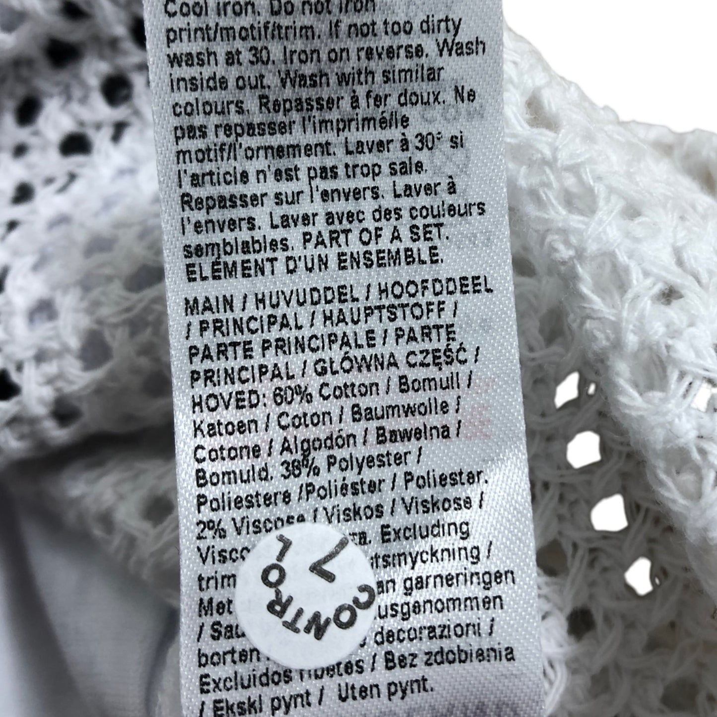 River Island White Mesh Pullover Hoodie 9-10 Years Girls Activewear Top Style