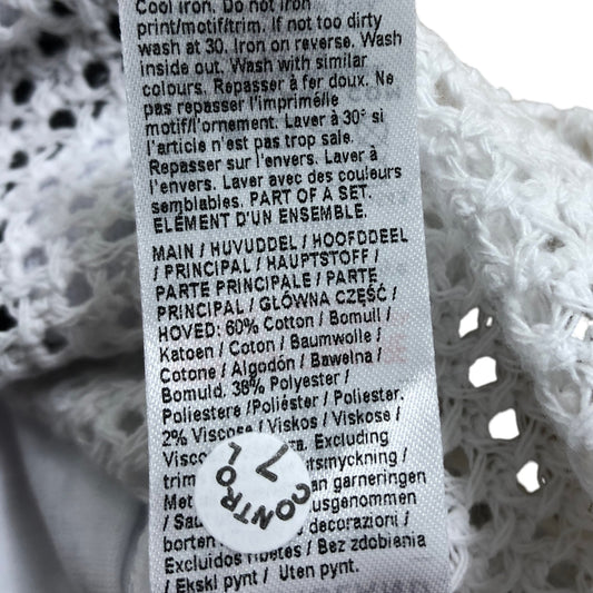 River Island White Mesh Pullover Hoodie 9-10 Years Girls Activewear Top Style