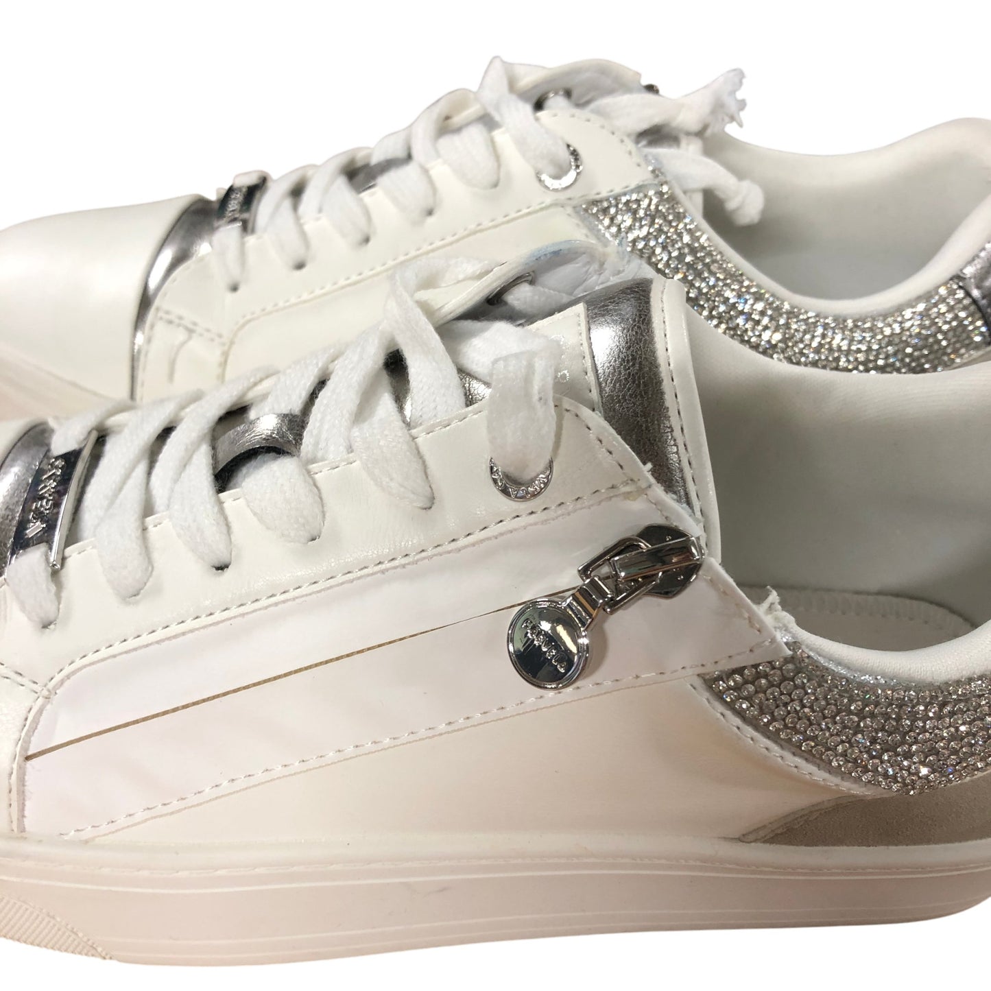 Carvela Silver Detailing Platform Trainers Size UK 6.5 Women's Casual Footwear