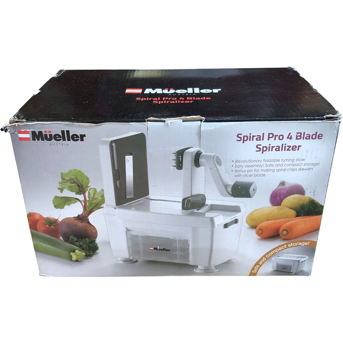 Mueller Spiral Pro 4 Blade Spiralizer Easy Assembly Safe Storage
