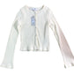 RIVER ISLAND Girls' Cream Ribbed Long Sleeve Cardigan Size 7-8 Years