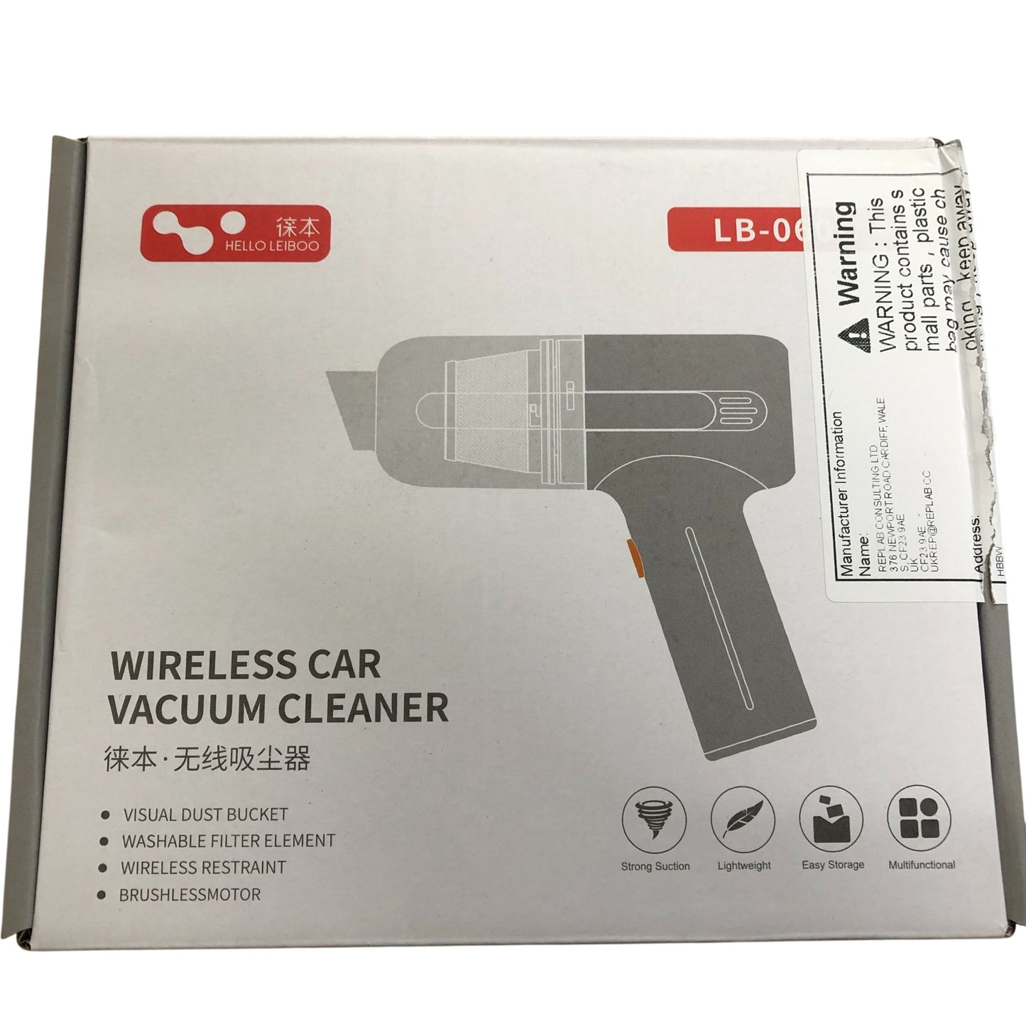 Hello Leiboo Wireless Car Vacuum Cleaner LB-06 Strong Suction Lightweight