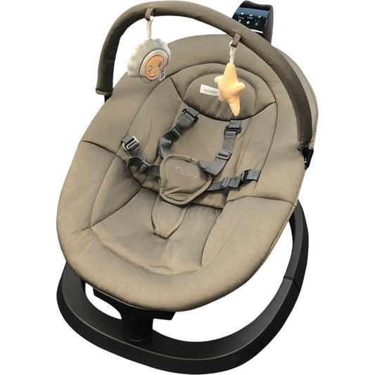 Oyster Ocean Rocker Baby Bouncer With Remote Control Plush Soft Grey Cradle Mink