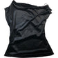 River Island Draped Black Top UK8 Women's Stretchy Velvet Off Shoulder