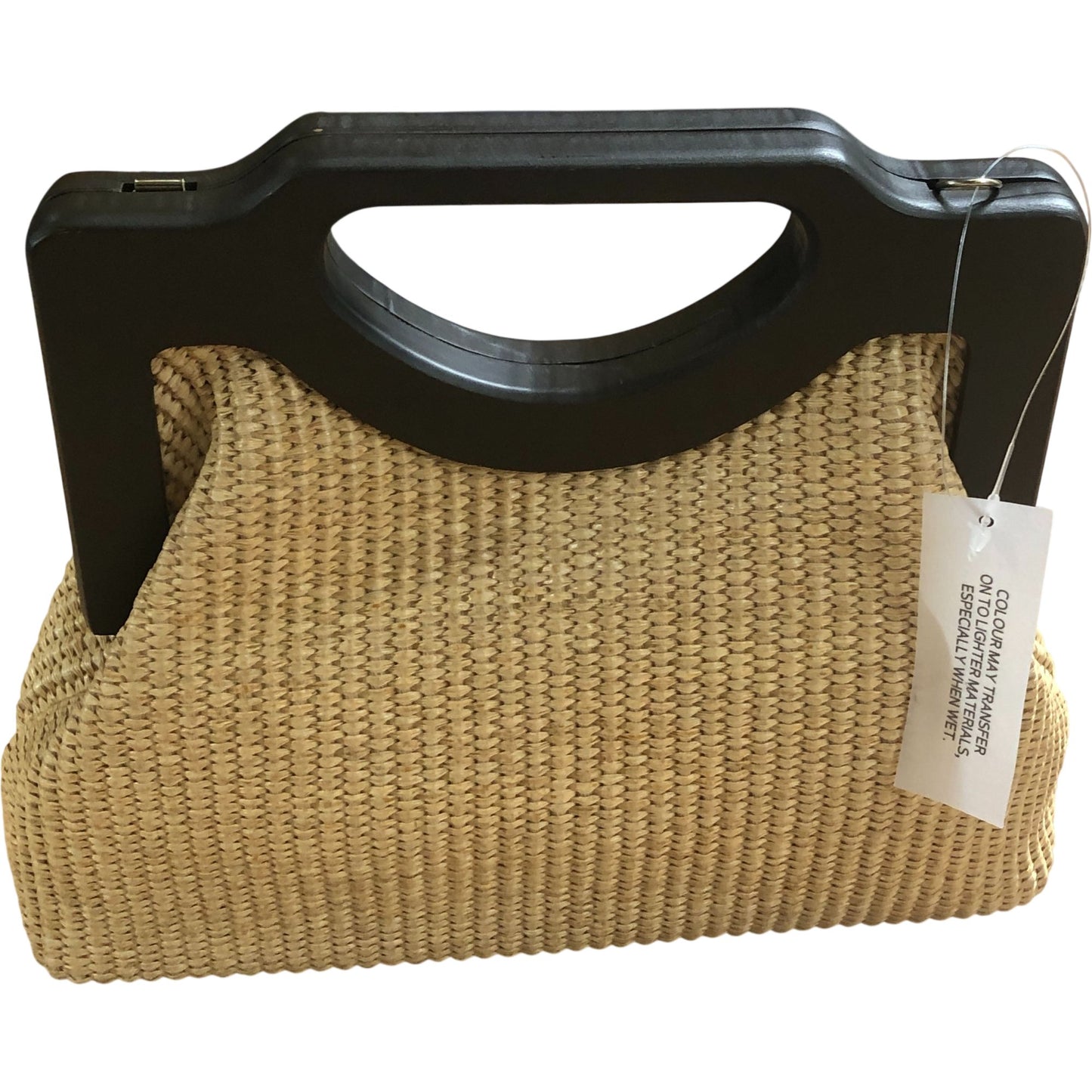 River Island Woven Handbag With Black Handle Stylish Women's Accessory New