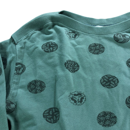 Spot Loop Back Tunic Size 10 Women's Green