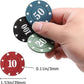 AGD Lights Poker Chip Set 100Pcs Premium Quality Gaming Chips Bundle
