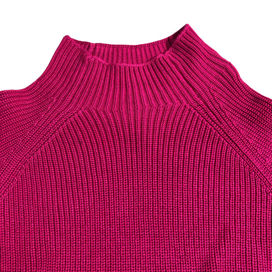 Marc O’Polo Women’s Sweater Pink Cotton Ribbed High Neck Size 14