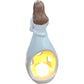 Mother and Child Ceramic Figurine White Heart Cutouts Candle Holder