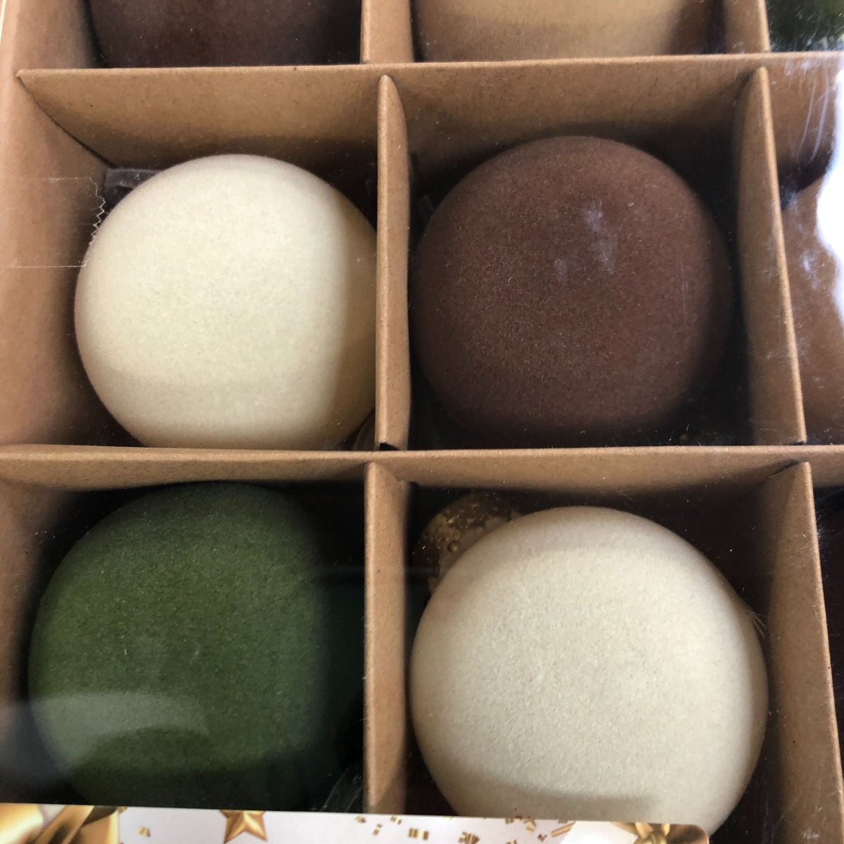 Sea Team 25-Pack Flocked Velvet Baubles 60mm Prairie Fall