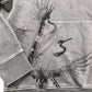 River Island Men's Hoodie Grey Casual with Crane Print Size S
