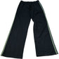 Baukjen Black Track Pants With Black Stripe UK12 Women's Stretchy