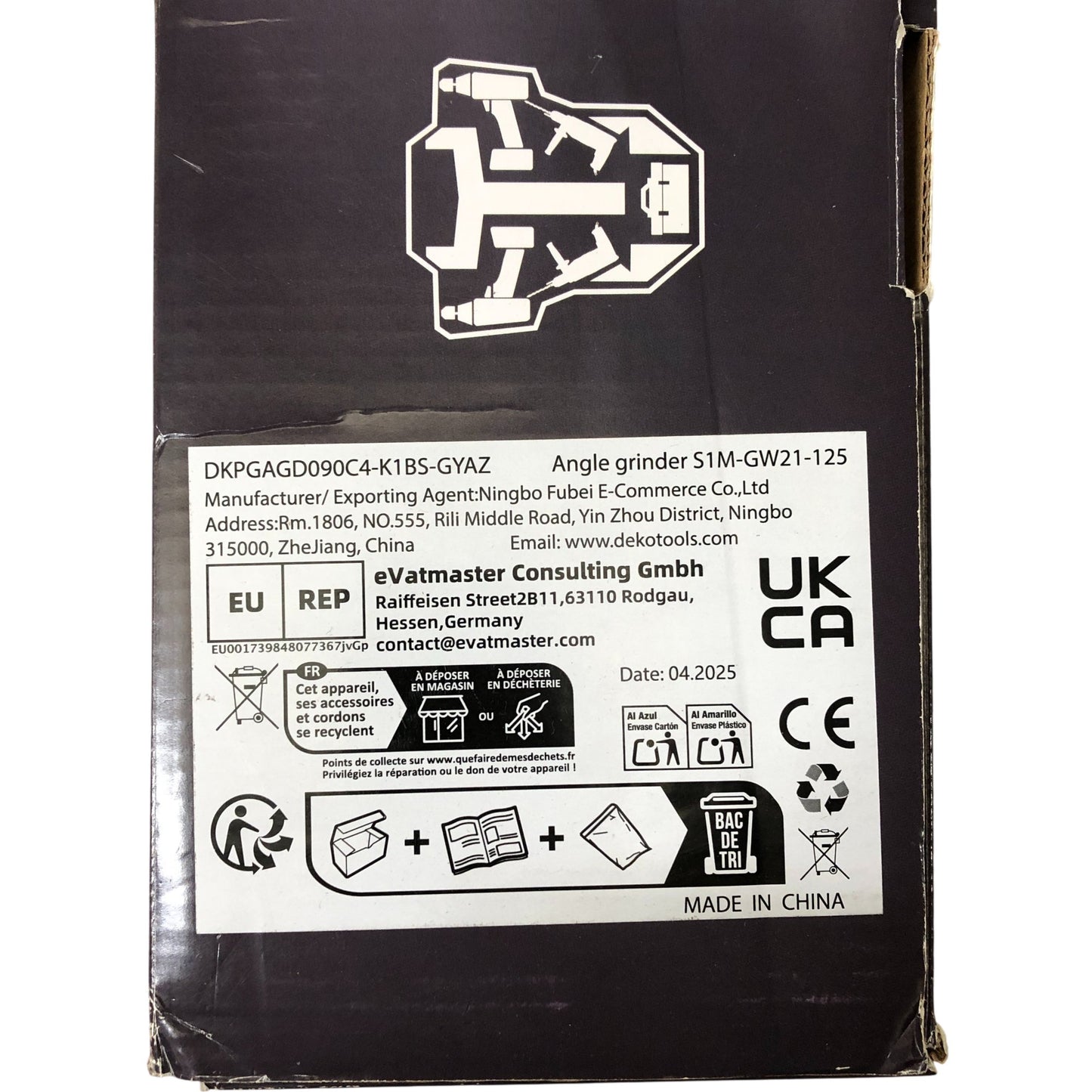 DEKO DKPGAGD090C4 115MM 900W Angle Grinder 12000RPM Power Tool