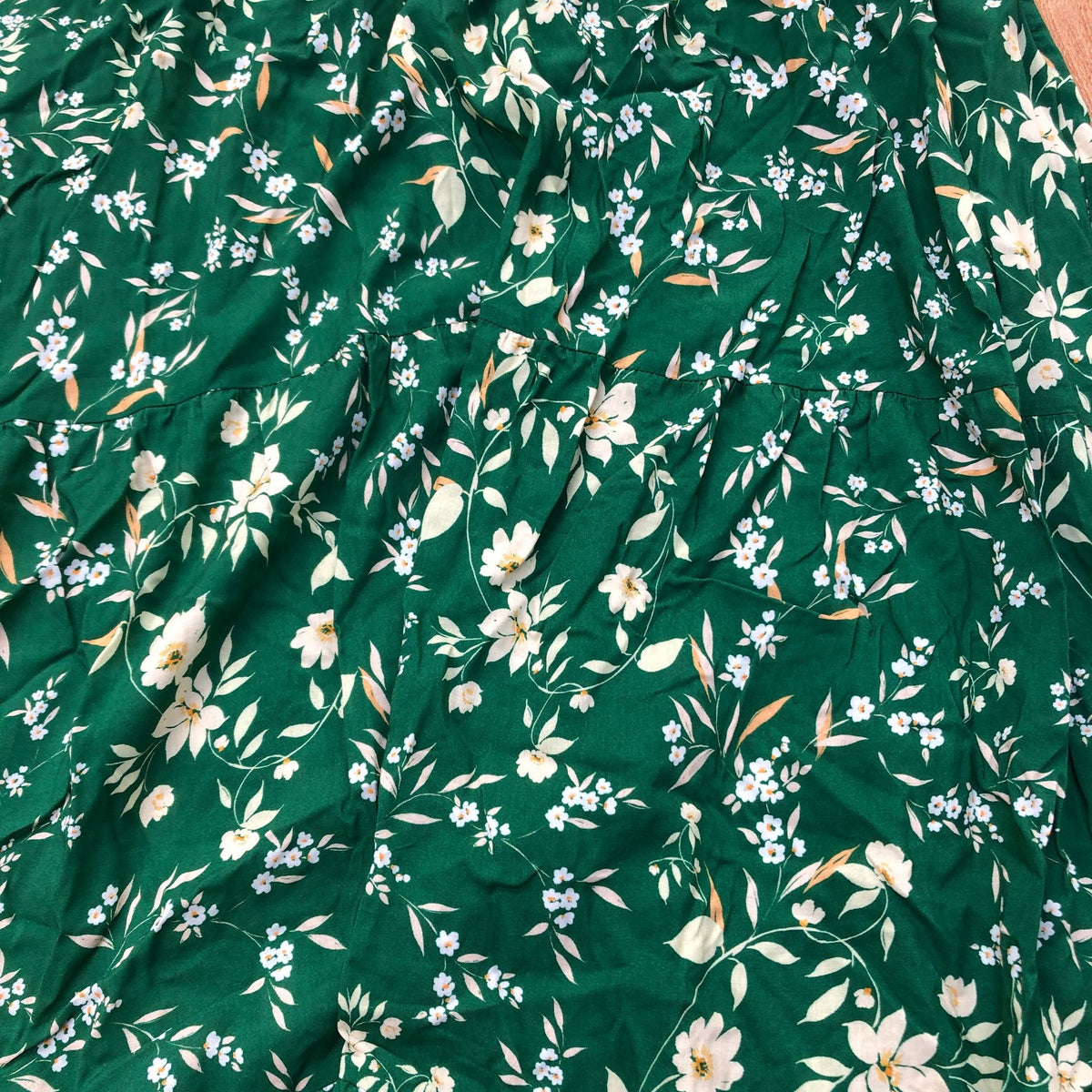Baukjen Floral Print Dress Green UK Women's Short Sleeve Button Up Size 12
