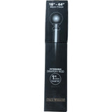 DECO WINDOW Extendable Drapery Rod 18-44 Inches Black Rustic Square End 1" Diam