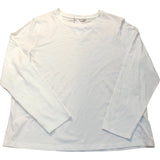 Long Sleeve White Cotton T-Shirt Size 18
