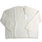 Branded Textured Loop Knit Sweater 96 Alpaca 4 Wool Cream Size Small