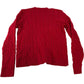 Lauren Ralph Lauren Cable Knit Jumper Women's Red Pullover Sweater XL UK14