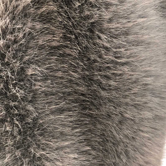 Stylish Women's Faux Fur Jacket Size L Grey Sleeveless Casual Outerwear