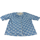 Boden Blue Blossomy Jersey Shirt - Size 10