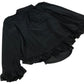 River Island Black Ruffled Blouse Size 12 Women's Long Sleeve Top 100% Polyester