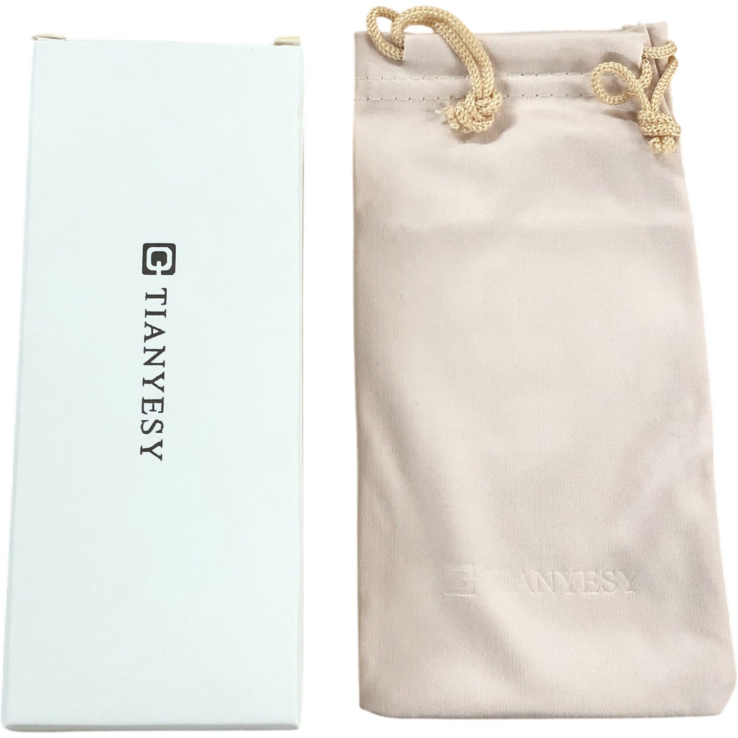 Tianyasy Square Plastic Sunglasses with Gray Lens New Unisex White Frame