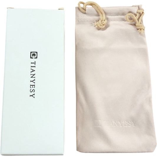 Tianyasy Square Plastic Sunglasses with Gray Lens New Unisex White Frame