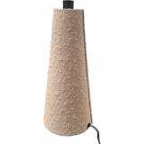 Column Floor Lamp Boucle Textured Beige Fabric