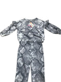 River Island Grey Snakeskin Print Outfit Set Kids 0-3 Months Girls Long Sleeve