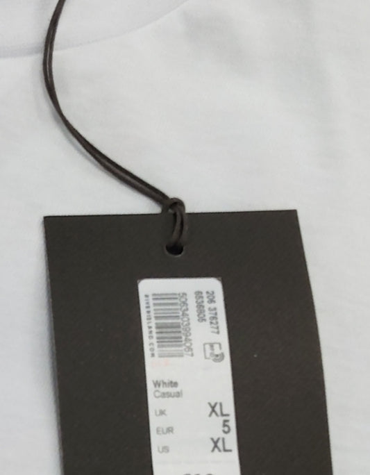 River Island El Cielo De Las Palmas T-Shirt XL Men's Regular Fit White