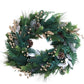Christmas Wreath With Pine Cones Gold Berries 21"