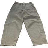 Baukjen Trousers UK Size 12 Women's Organic Cotton Blend Khaki Relaxed Fit