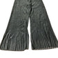 River Island Wide Leg Trousers Women's Shimmering Ribbed Polyester Pairs Gold