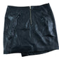 Women's Black Faux Leather Pencil Skirt Size 8 With Zip Detail Modern Style