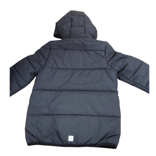 Adidas Boys Puffer Jacket Size 9-10 Years Black Hooded Outerwear