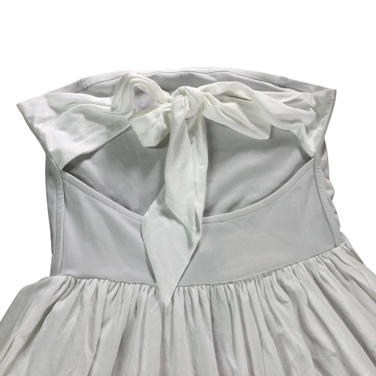 Strapless White Jersey Beach Dress Size S Women's