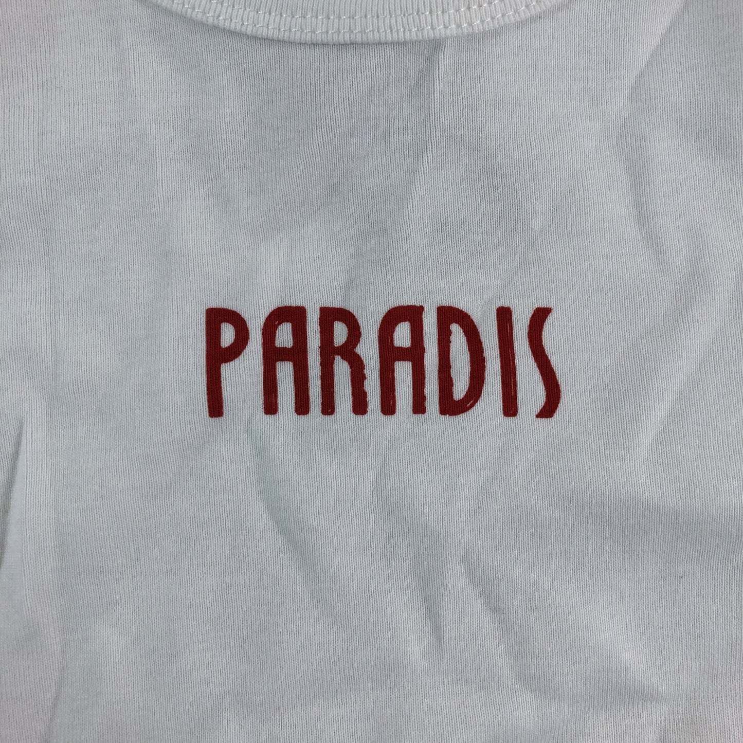 River Island White T-Shirt 5-6 Years Casual Kids Paradis Print Short Sleeve