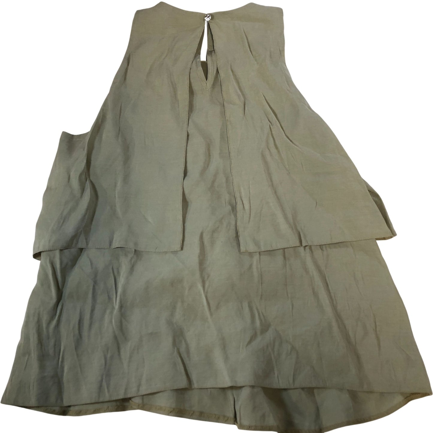 River Island Tiered Dress UK8 Women's Layered Modal Blend Olive Green