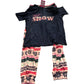 Let It Snow Pyjamas Small Women's Cotton Blend Christmas Loungewear Size 8